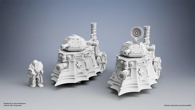 império of homem fantasia vapor tanques 10mm martelo guerra mestre imperial tanque máquina mini jogos brinquedos 3d print model - Mito3D