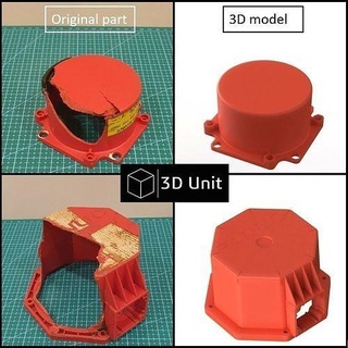 fanuc codificador capas cobrir bainha impressão 3d modelo original dimensões elemento plástico Projeto modelagem Engenharia inversores vermelho escaneando Ciência 3d print model - Mito3D