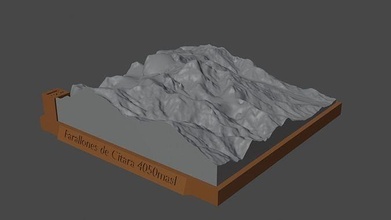 scogliere citara montagna paesaggio vulcano terreno ambiente natura fotogrammetria elevazione dem scienza 3d print model - Mito3D