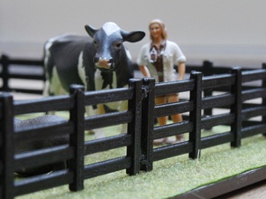 farm fence toy animals gate fences boundary hoarding fencing barrier garden park playmobil schleich domestic papo pet game cow horse toys games 3d print model - Mito3D