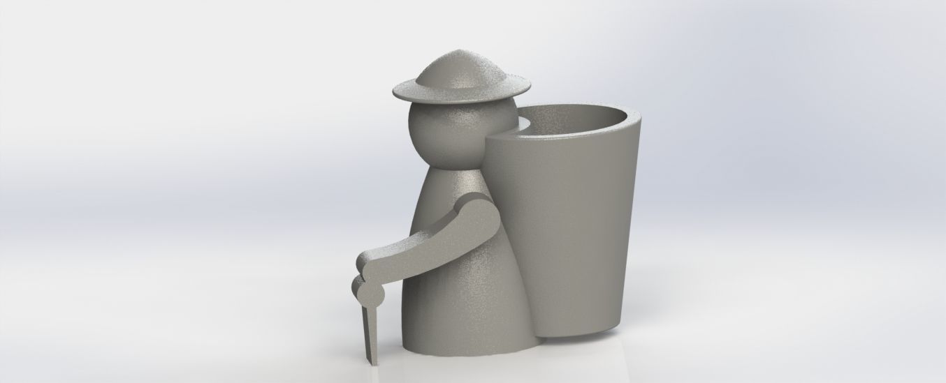 granjero titular pluma bolígrafo soporte 3dprinting lápiz estudiar céltico arte casa accesorios 3D print model - Mito3D