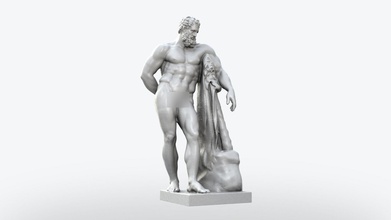 farnese hércules estátua escultura homem grego arte museu roma mitologia decoração imperador principe herói forte força imprimível varreduras réplicas 3d print model - Mito3D