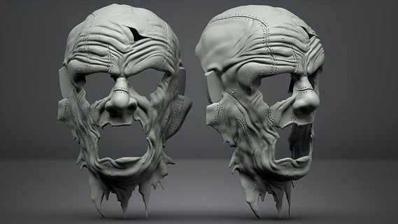 fase maschera viso arte carattere testa sculture 3d print model - Mito3D