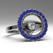 Mode 3d druckbar einzigartig Design Diamant Engagement Ring Solitär Ringe Bolzen Schraube Diamanten 3D Modell brillant leuchtenden Hochzeit Band 3dprint sla 3d print model - Mito3D