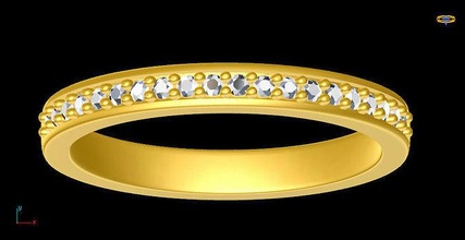 moda noivado banda 20 joalheria projeto anel platina luxo diamante gema ouro prata argolas 3d print model - Mito3D