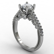 fashion-beauty-Verlobungsring Schmuck ring diamond bedruckbar ist engagement Hochzeit genial Diamant-ring Mode-Schönheit Ringe 3d print model - Mito3D