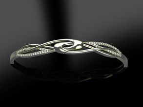 forme o bracelete platina jóias elegante brilhando luxo a moda de casamento ilustração design acessório prata printable gem brilhantes anel diamante sterling pulseira científicos dedo química pulseiras 3d print model - Mito3D