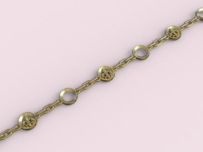 moda bilezik 001 zincir takı kolye yazdırılabilir altın Gümüş zincirleri brcelets 3d model babochka gergedan düğün fleur lis güzellik nişan 3d print model - Mito3D