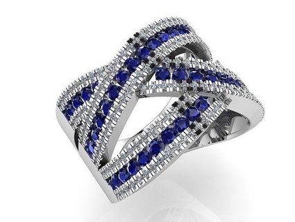 moda trançado anel 420 ouro diamante pavimentar joalheria prata manufatura Projeto noivado gema imprimível esterlina pulseira cubano brinco colar pingente argolas pulseiras 3d print model - Mito3D
