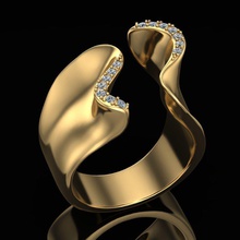 mode conception bague diamants or bijoux imprimable platine diamant prototypage brillant sterling saphir beauté cnc argent anneaux 3d print model - Mito3D