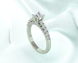 fashion diamond ring jewelry cute beauty rings 3d print model - Mito3D