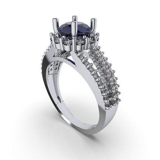 moda diamante squillare 3d modello stampabile argento sterlina engagement gioiello nozze Fidanzamento oro bianca cad solitario gioielleria anelli 3d print model - Mito3D