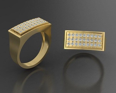 mode diamant bague 3dm bijoux anneaux or imprimable argent bijou mariage engagement gemme brillant blanc conception royale royakldesign2018 3d print model - Mito3D