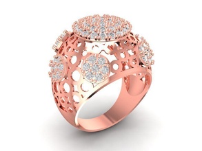 fashion diamond ring women 2014 jewelry accessories gold man men woman unisex design fengshui rings 3d print model - Mito3D