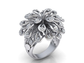 Mode-Diamant-ring Schmuck Diamant-ring Mode-ring cocktail-ring hohe 3dring bay3dring bedruckbar ist gold genial einzigartig usa Kanada Saphir Bekleidung ruby brillant diamant Ringe 3d print model - Mito3D