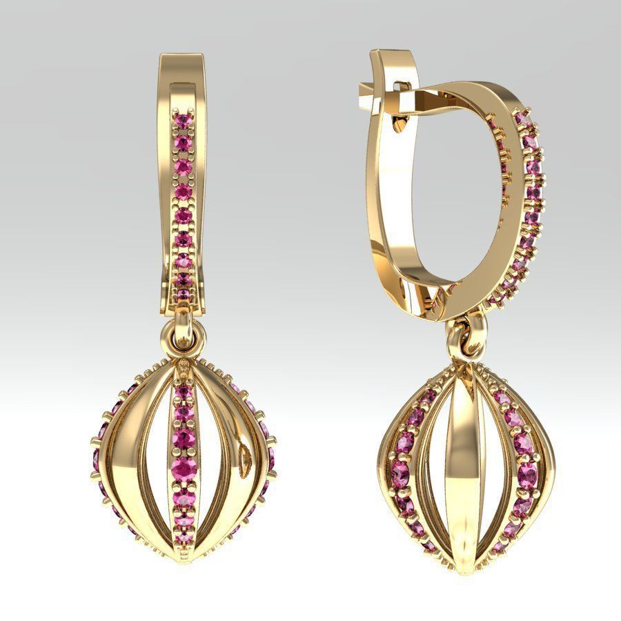 moda brinco joias jóias diamante cafajeste brilhante imprimível exclusivo ouro gema rhiho cnc mulher jóia anel prata joalheria brincos 3D print model - Mito3D