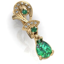 de mode boucle d'oreille perles bijoux le diamant cad brillant imprimable exclusif or la gem rhiho cnc femme joyau d'argent des boucles d'oreilles 3d print model - Mito3D