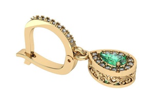 moda orecchino gemme gioielli diamante cad brillant stampabile esclusivo oro gemma rhiho cnc donna gioiello argento gli orecchini 3d print model - Mito3D