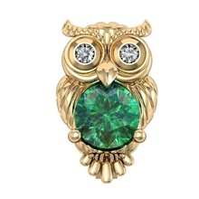 fashion earring owl gems jewelry printable jewellery cad exclusive gold gem rhiho cnc woman jewel silver diamond ring earrings 3d print model - Mito3D