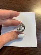 moda orecchini spirale platino lusso argento gioielleria stampabile oro gemma diamanti elegante design stile brillante bellezza earrinds griglia 3d print model - Mito3D