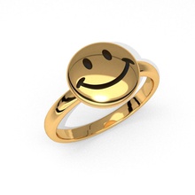 mode emoji lächeln schmuck ring druckbar 3d modell kinder juwel diamant beiläufig komisch schön usa engagement jahrestag hochzeit ringe 3d print model - Mito3D
