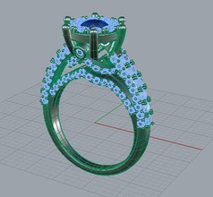 fashion engagement ring jewelry multiple diamonds diamondsv egagement cad file diamond rings 3d print model - Mito3D