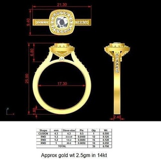 fashion engagement ring 06 design gold crown silver jewelry rings 3d print model - Mito3D