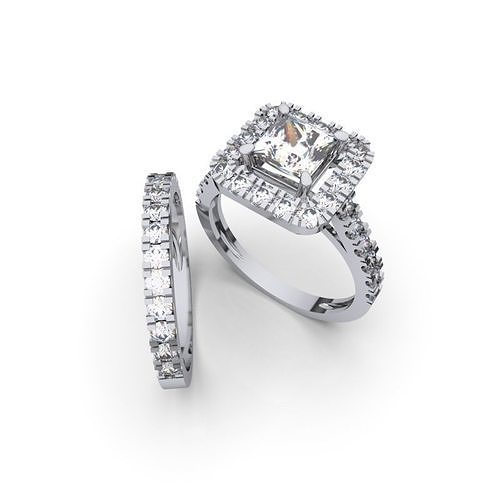 fashion engagement ring 3d print model diamond printable gold sterling gem jewel wedding brilliant beauty jewelry rings 3D print model - Mito3D