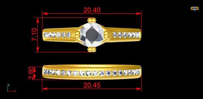 moda noivado anel banda joalheria Projeto platina luxo diamante gema ouro prata argolas 3d print model - Mito3D