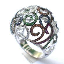 fashion engagement ring round diamond stone 3d print model jewelry jewellery engagem jewel rings brilliant ruby beauty diamant 3d print model - Mito3D