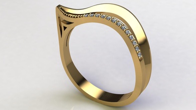 fashion gold diamond ring luxury jewelry shining elegant romance precious printable jewel gem valentine beauty rings 3d print model - Mito3D