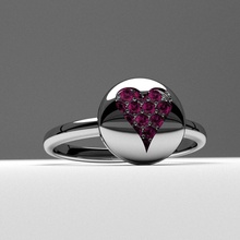 fashion heart love diamond engagement ring printable jewelry 3d model classic jewel gem casual funny beautyfull usa anniversary wedding rings kids 3d print model - Mito3D
