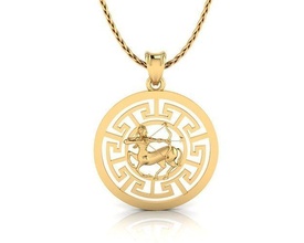 Mode Horoskop Anhänger Schmuck Gold Silber druckbar Juwel Halskette Engagement Luxus wertvoll Halsketten 3d print model - Mito3D