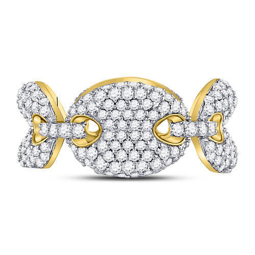 Moda enlace anillo diamantes gucci joyería joya lujo diamante piedras oro anillos 3D print model - Mito3D