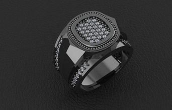fashion man ring jewelry 14 design cad cam rings 3d print model - Mito3D
