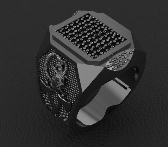 moda uomo gioielli anello 16 il design cad cam anelli 3D print model - Mito3D