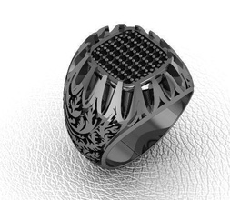 fashion man ring jewelry 8 design gold rings 3d print model - Mito3D
