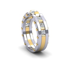 fashion men ring gold jewelry shining metallic precious luxury printable jewel gem 3dm stl platinum brilliant diamond brillant diamant rings 3d print model - Mito3D