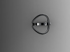moda anello aperto gioielli oro argento gioiello moderna il design carattere umana altri anelli 3d print model - Mito3D