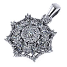 fashion pendant jewelry silver gem design diamond ring luxury white art 3d model platinum matrix cad pendants 3d print model - Mito3D