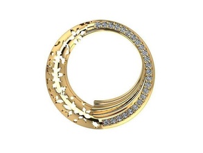 Mode Anhänger Schmuck Gold Silber Diamant Halskette Schönheit Ring Hochzeit Engagement Armband Saphir Ohrring Armreif 3d print model - Mito3D
