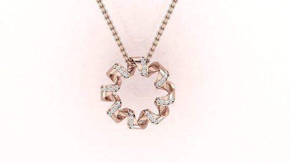 moda pendente gioielleria oro diamanti stampabile 3d modello gioielliere platino gemma brillante cgtrader produzione catena ciondoli 3d print model - Mito3D