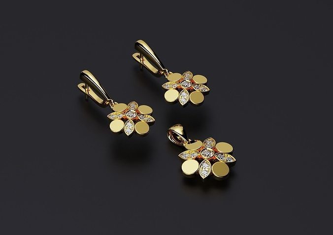 moda pendente orecchini chaumet stile ciondoli stampabile argento oro gioielleria gioiello diamante bellezza gemma brillante platino orecchino 3D print model - Mito3D