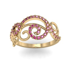 moda mão direita o anel jóias printable exclusiva ouro direito a de casamento gem rhiho cad cnc mulher jóia diamante prata anéis 3d print model - Mito3D