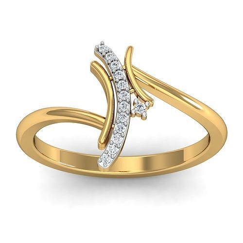 fashion ring solitaire engagement wedding jewelry classic jewel gem diamond printable brilliant 1895 diamant bridal rings gold silver 3D print model - Mito3D