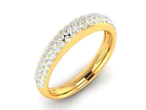 moda anillo 3dprinted diseño oro dorado joya joyería imprimible impresión prototipos anillos plata elegante flor diamantes diamante 3d print model - Mito3D
