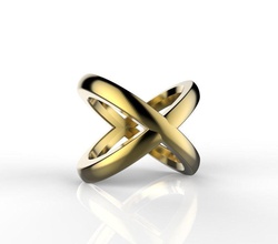 moda squillare gioielleria accessorio prezioso moderno oro anelli 3d print model - Mito3D