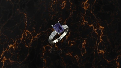 fashion ring gold rings diamond jewellery jewelry 3d print model - Mito3D