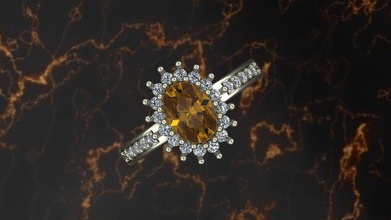 fashion ring diamond gold design jewelry rings 3d print model - Mito3D