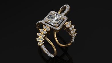 fashion ring diamond bugutte printable platinum white silver brilliant gem gold beautiful jewelry engagement beauty rings 3d print model - Mito3D